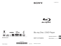 Sony BDP-CX7000ES - Owners Manual-1